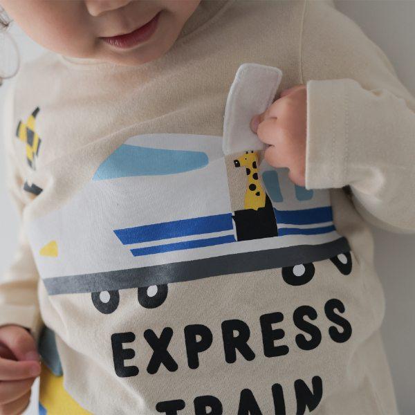 チークルーム cheek room 新幹線　ロング　Ｔシャツ　長袖  ( 80 90 100 110 120 130 ) ロンT 450261 | CHEEK ROOM | 12