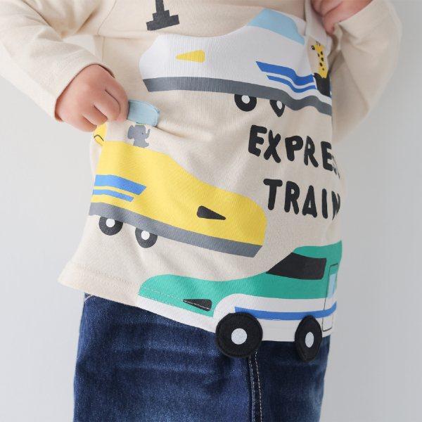 チークルーム cheek room 新幹線　ロング　Ｔシャツ　長袖  ( 80 90 100 110 120 130 ) ロンT 450261 | CHEEK ROOM | 13