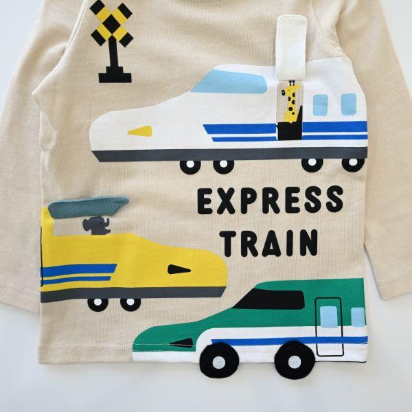 チークルーム cheek room 新幹線　ロング　Ｔシャツ　長袖  ( 80 90 100 110 120 130 ) ロンT 450261 | CHEEK ROOM | 02