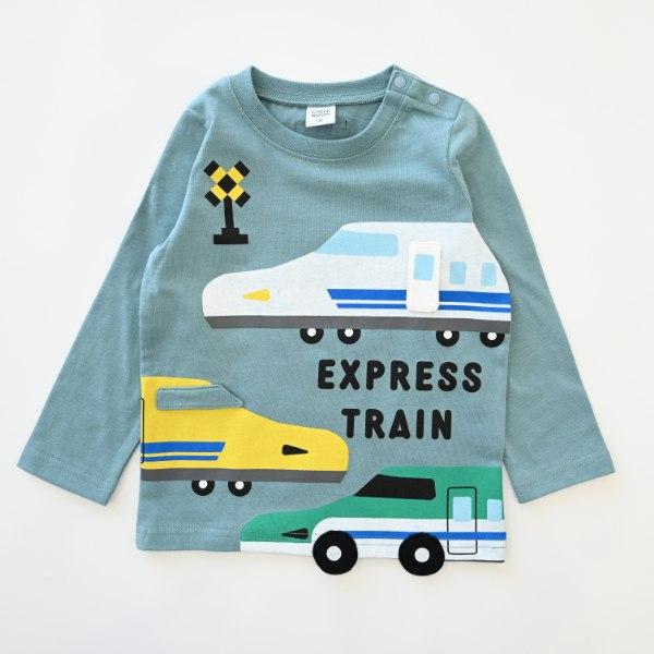 ●40％OFFセール●チークルーム cheek room 新幹線　ロング　Ｔシャツ　長袖  ( 80 90 100 110 120 130 ) ロンT 450261 | CHEEK ROOM | 03