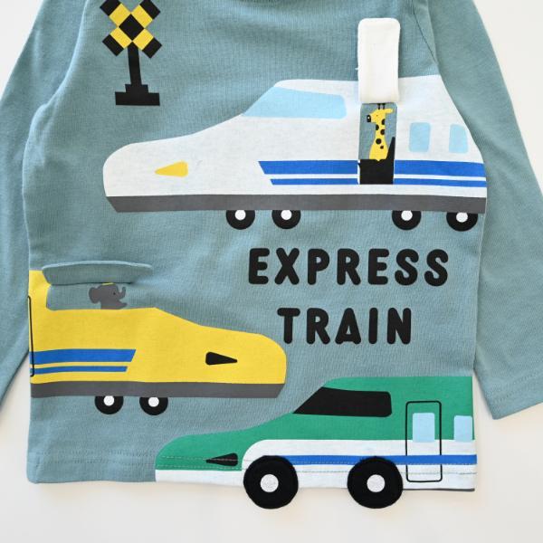 チークルーム cheek room 新幹線　ロング　Ｔシャツ　長袖  ( 80 90 100 110 120 130 ) ロンT 450261 | CHEEK ROOM | 04