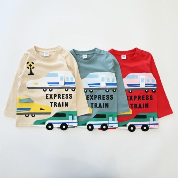 ●40％OFFセール●チークルーム cheek room 新幹線　ロング　Ｔシャツ　長袖  ( 80 90 100 110 120 130 ) ロンT 450261 | CHEEK ROOM | 07