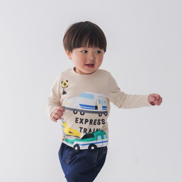 チークルーム cheek room 新幹線　ロング　Ｔシャツ　長袖  ( 80 90 100 110 120 130 ) ロンT 450261 | CHEEK ROOM | 08