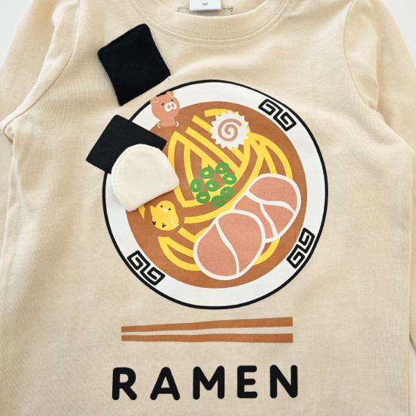 ●40％OFFセール●チークルーム cheek room ラーメン　ロング　Ｔシャツ　長袖   ( 80 90 100 110 120 130 )   ロンT 450263 | CHEEK ROOM | 02
