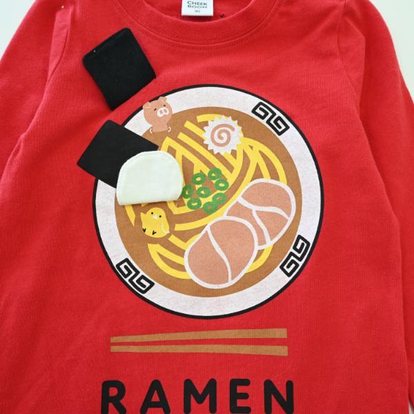 ●40％OFFセール●チークルーム cheek room ラーメン　ロング　Ｔシャツ　長袖   ( 80 90 100 110 120 130 )   ロンT 450263 | CHEEK ROOM | 06