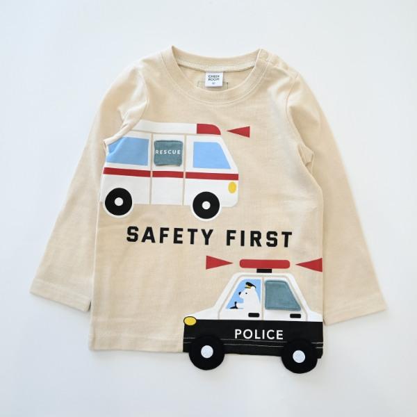 ●40％OFFセール●チークルーム cheek room 働く車　ロング　Ｔシャツ　長袖   ( 80 90 100 110 120 130 )   ロンT 450265 | CHEEK ROOM | 01