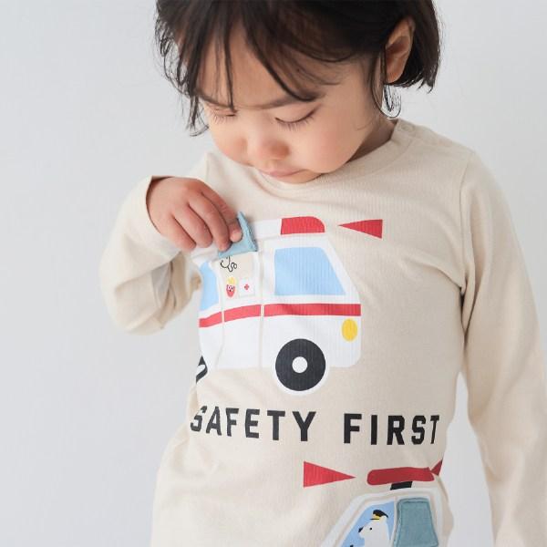 ●40％OFFセール●チークルーム cheek room 働く車　ロング　Ｔシャツ　長袖   ( 80 90 100 110 120 130 )   ロンT 450265 | CHEEK ROOM | 09