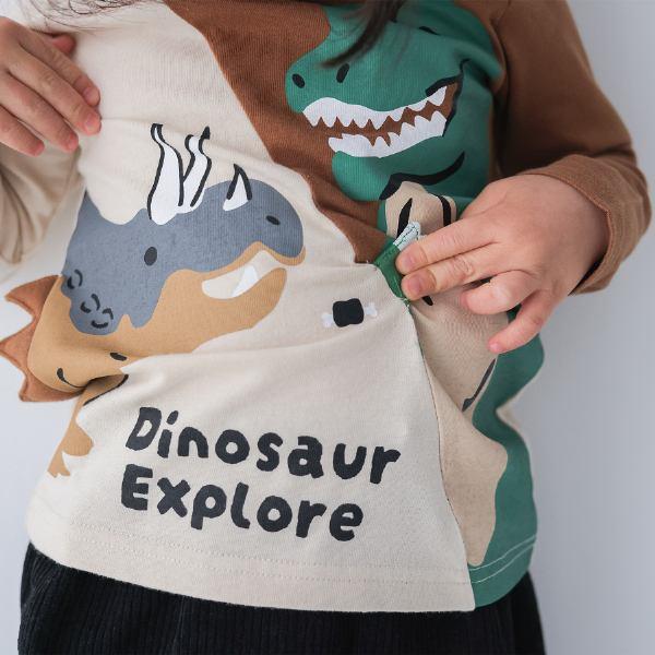 チークルーム cheek room 恐竜　ロング　Ｔシャツ　長袖  ( 80 90 100 110 120 130 )    ロンT 450266 | CHEEK ROOM | 10