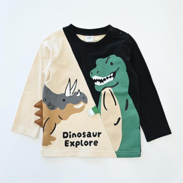 チークルーム cheek room 恐竜　ロング　Ｔシャツ　長袖  ( 80 90 100 110 120 130 )    ロンT 450266 | CHEEK ROOM | 05