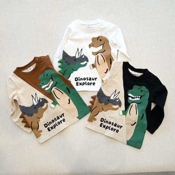 ●40％OFFセール●チークルーム cheek room 恐竜　ロング　Ｔシャツ　長袖  ( 80 90 100 110 120 130 )    ロンT 450266 | CHEEK ROOM | 07