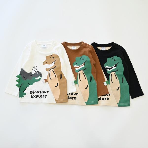 ●40％OFFセール●チークルーム cheek room 恐竜　ロング　Ｔシャツ　長袖  ( 80 90 100 110 120 130 )    ロンT 450266 | CHEEK ROOM | 08