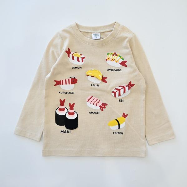 ●40％OFFセール●チークルーム cheek room えび祭り　ロング　Ｔシャツ　長袖   ( 80 90 100 110 120 130 )    ロンT 450267 | CHEEK ROOM | 01