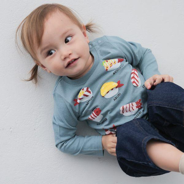 ●40％OFFセール●チークルーム cheek room えび祭り　ロング　Ｔシャツ　長袖   ( 80 90 100 110 120 130 )    ロンT 450267 | CHEEK ROOM | 09