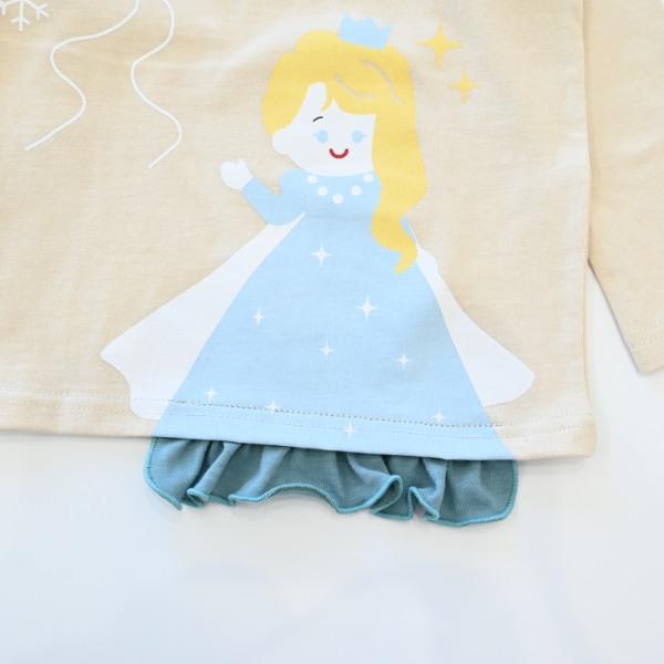 ●40％OFFセール●チークルーム cheek room 雪のお姫様　ロング　Ｔシャツ　長袖  ( 80 90 100 110 120 130 )    ロンT | CHEEK ROOM | 03