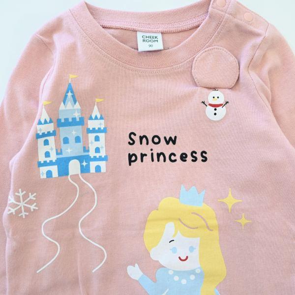 ●40％OFFセール●チークルーム cheek room 雪のお姫様　ロング　Ｔシャツ　長袖  ( 80 90 100 110 120 130 )    ロンT | CHEEK ROOM | 05