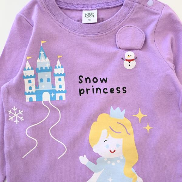 ●40％OFFセール●チークルーム cheek room 雪のお姫様　ロング　Ｔシャツ　長袖  ( 80 90 100 110 120 130 )    ロンT | CHEEK ROOM | 08