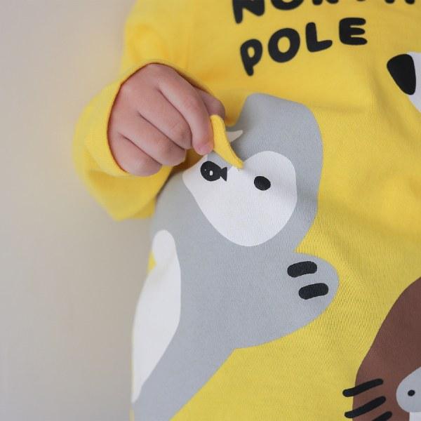 チークルーム cheek room 北極南極動物　ロング　Ｔシャツ　長袖  ( 80 90 100 110 120 130 )    ロンT | CHEEK ROOM | 10