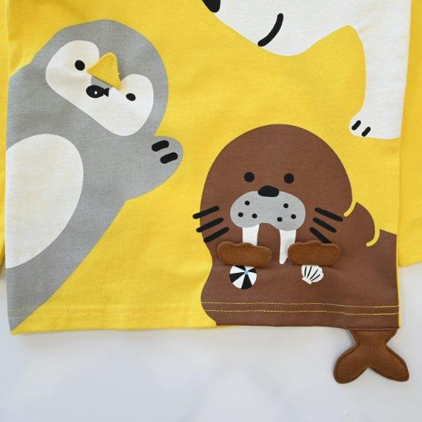 ●40％OFFセール●チークルーム cheek room 北極南極動物　ロング　Ｔシャツ　長袖  ( 80 90 100 110 120 130 )    ロンT | CHEEK ROOM | 02