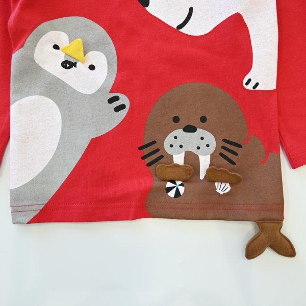 ●40％OFFセール●チークルーム cheek room 北極南極動物　ロング　Ｔシャツ　長袖  ( 80 90 100 110 120 130 )    ロンT | CHEEK ROOM | 06