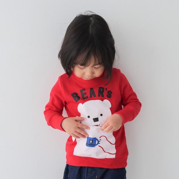 チークルーム cheek room しろくまの歯磨き　トレーナー　( 80 90 100 110 120 130 ) 子ども服 幼児 キッズ | CHEEK ROOM | 02