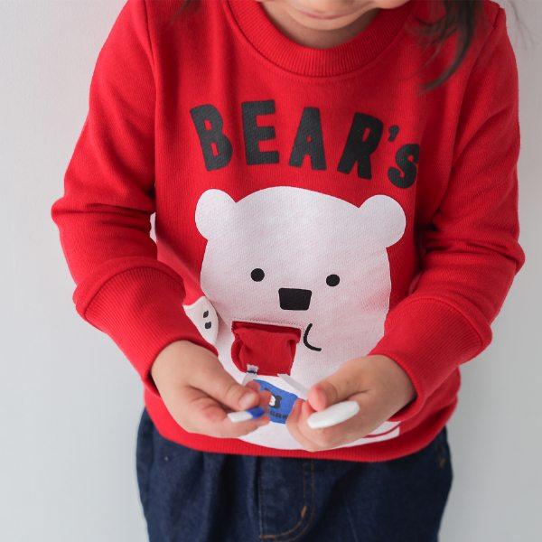 チークルーム cheek room しろくまの歯磨き　トレーナー　( 80 90 100 110 120 130 ) 子ども服 幼児 キッズ | CHEEK ROOM | 03