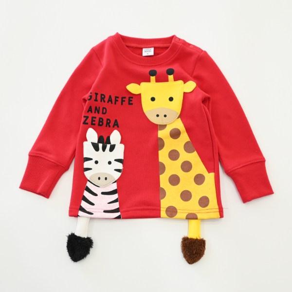 チークルーム cheek room きりんとしまうま トレーナー　( 80 90 100 110 120 130 ) 子ども服 幼児 キッズ | CHEEK ROOM | 10