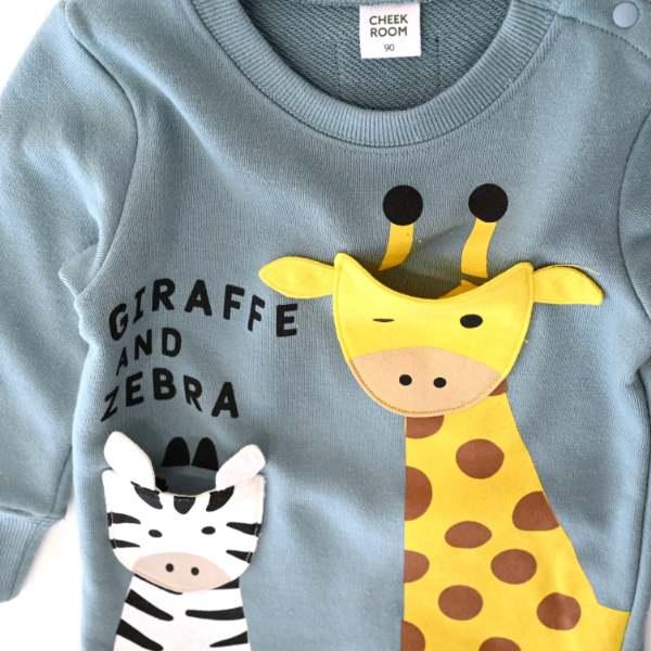 チークルーム cheek room きりんとしまうま トレーナー　( 80 90 100 110 120 130 ) 子ども服 幼児 キッズ | CHEEK ROOM | 15