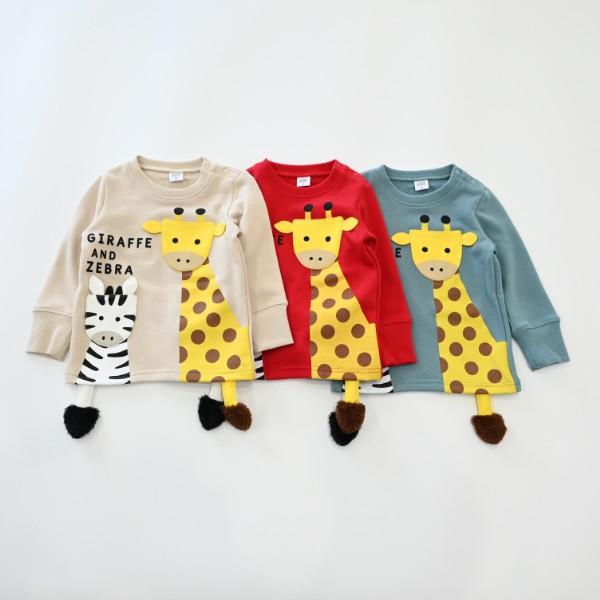 チークルーム cheek room きりんとしまうま トレーナー　( 80 90 100 110 120 130 ) 子ども服 幼児 キッズ | CHEEK ROOM | 16