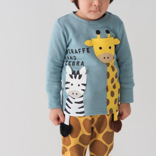 チークルーム cheek room きりんとしまうま トレーナー　( 80 90 100 110 120 130 ) 子ども服 幼児 キッズ | CHEEK ROOM | 03