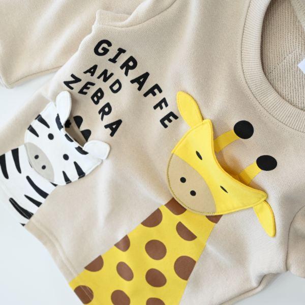 チークルーム cheek room きりんとしまうま トレーナー　( 80 90 100 110 120 130 ) 子ども服 幼児 キッズ | CHEEK ROOM | 09