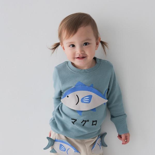 チークルーム cheek room マグロ トレーナー　( 80 90 100 110 120 130 ) 子ども服 幼児 キッズ | CHEEK ROOM | 01