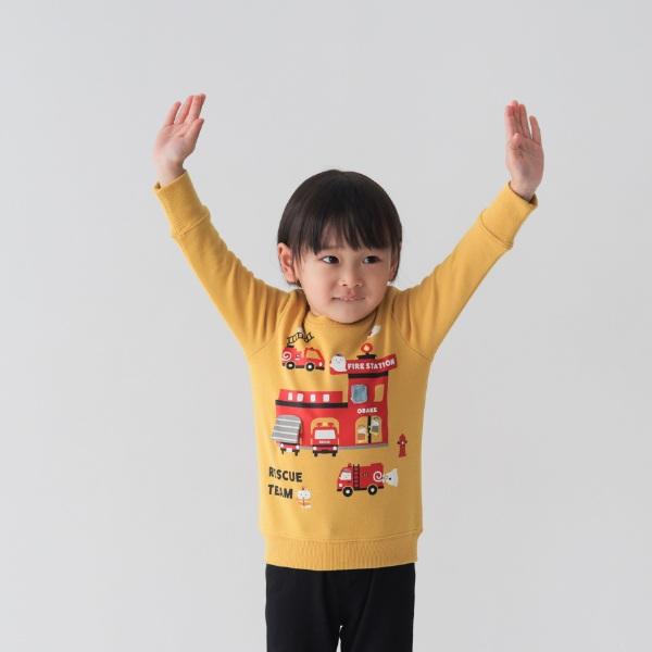 ●40％OFFセール●チークルーム cheek room おばけの消防車 トレーナー　( 80 90 100 110 120 130 ) 子ども服 幼児 キッズ | CHEEK ROOM | 01