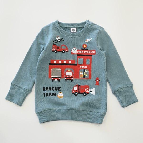 ●40％OFFセール●チークルーム cheek room おばけの消防車 トレーナー　( 80 90 100 110 120 130 ) 子ども服 幼児 キッズ | CHEEK ROOM | 08