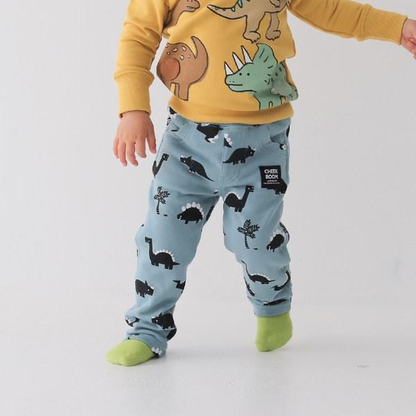 ●40％OFFセール●チークルーム cheek room 恐竜　ロングパンツ パンツ 長ズボン　( 80 90 100 110 120 130 ) 子ども服 幼児 キッズ | CHEEK ROOM | 01