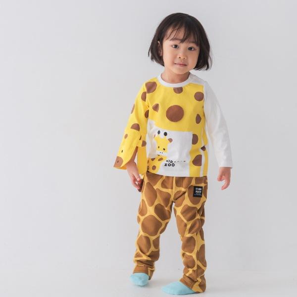 チークルーム cheek room きりん　ロングパンツ パンツ 長ズボン　( 80 90 100 110 120 130 ) 子ども服 幼児 キッズ | CHEEK ROOM | 01