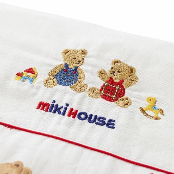 ●取り寄せ商品●ミキハウス mikihouse ミキハウスベビー  ミキハウスベア柄 ふとんカバーセット   男の子 女の子 抗菌 抗ウイルスの画像