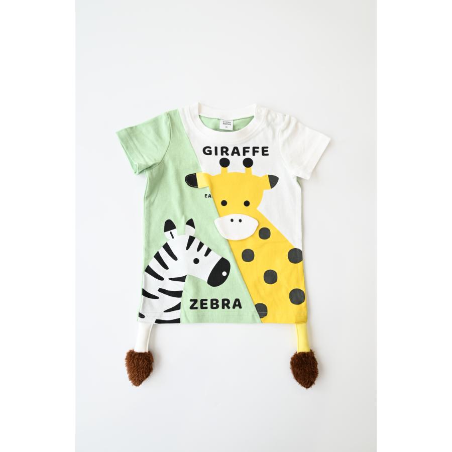 ●30％OFFセール● チークルーム cheek room きりんとしまうまＴシャツ ( 80 90 100 110 120 130 ) 男の子 女の子 キッズ Tシャツ | CHEEK ROOM | 02