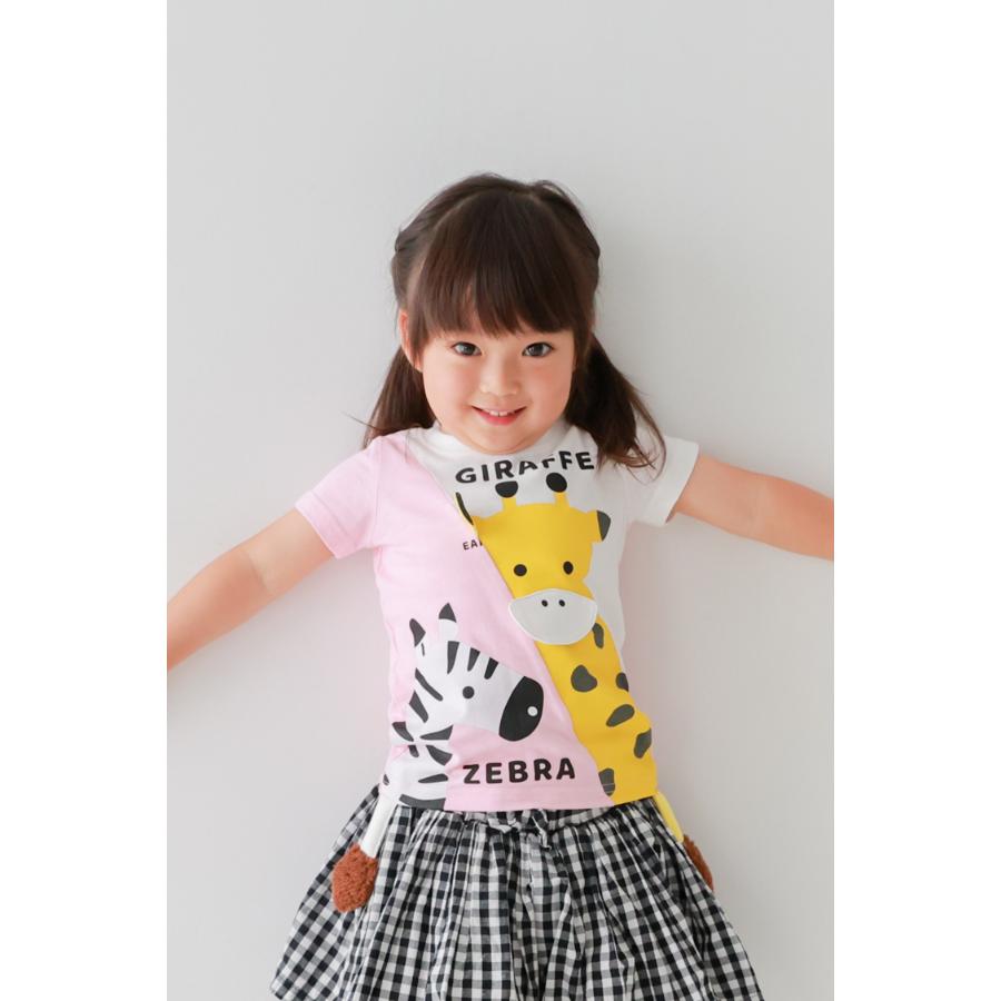 ●30％OFFセール● チークルーム cheek room きりんとしまうまＴシャツ ( 80 90 100 110 120 130 ) 男の子 女の子 キッズ Tシャツ | CHEEK ROOM | 06