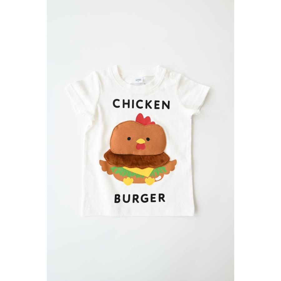 ●30％OFFセール● チークルーム cheek room チキンバーガーTシャツ ( 80 90 100 110 120 130 ) 男の子 女の子 キッズ Tシャツ | CHEEK ROOM | 01