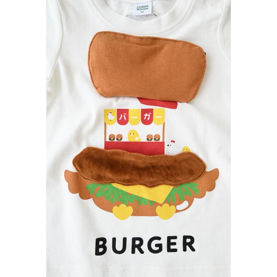 ●30％OFFセール● チークルーム cheek room チキンバーガーTシャツ ( 80 90 100 110 120 130 ) 男の子 女の子 キッズ Tシャツ | CHEEK ROOM | 04