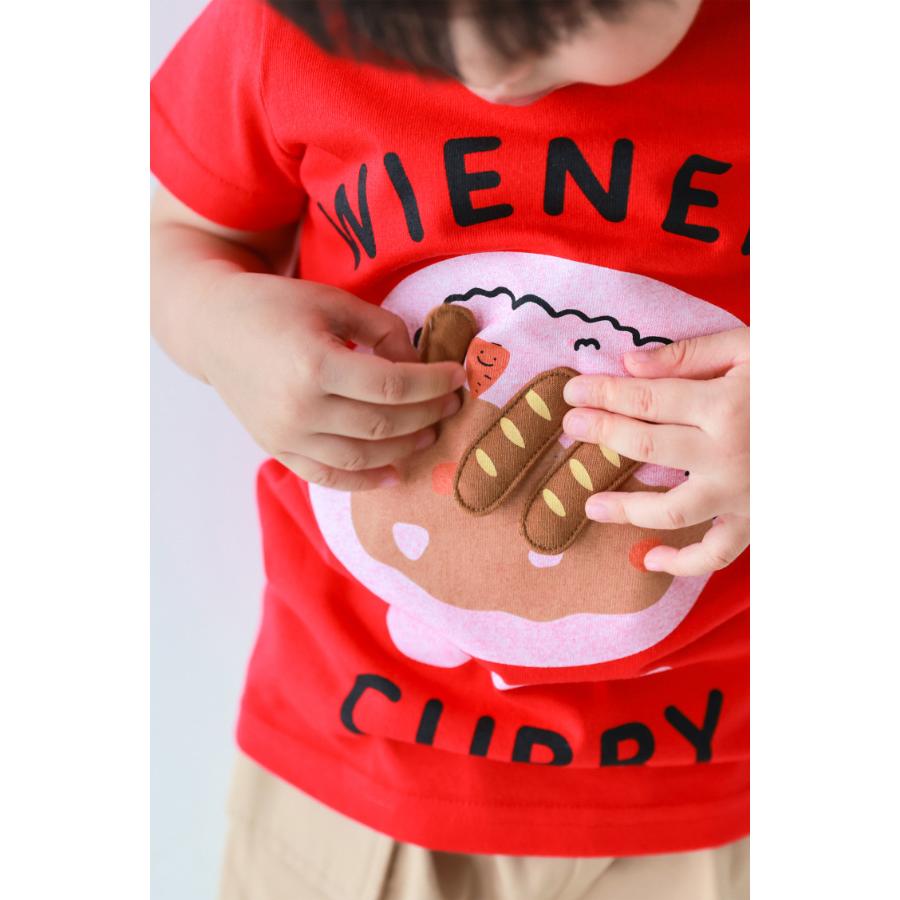 チークルーム cheek room ウインナーカレー Tシャツ ( 80 90 100 110 120 130 ) 子ども服 男の子 女の子 キッズ | CHEEK ROOM | 09