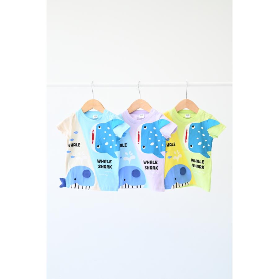 チークルーム cheek room くじらとさめ Tシャツ ( 80 90 100 110 120 130 ) 子ども服 男の子 女の子 キッズ | CHEEK ROOM | 01