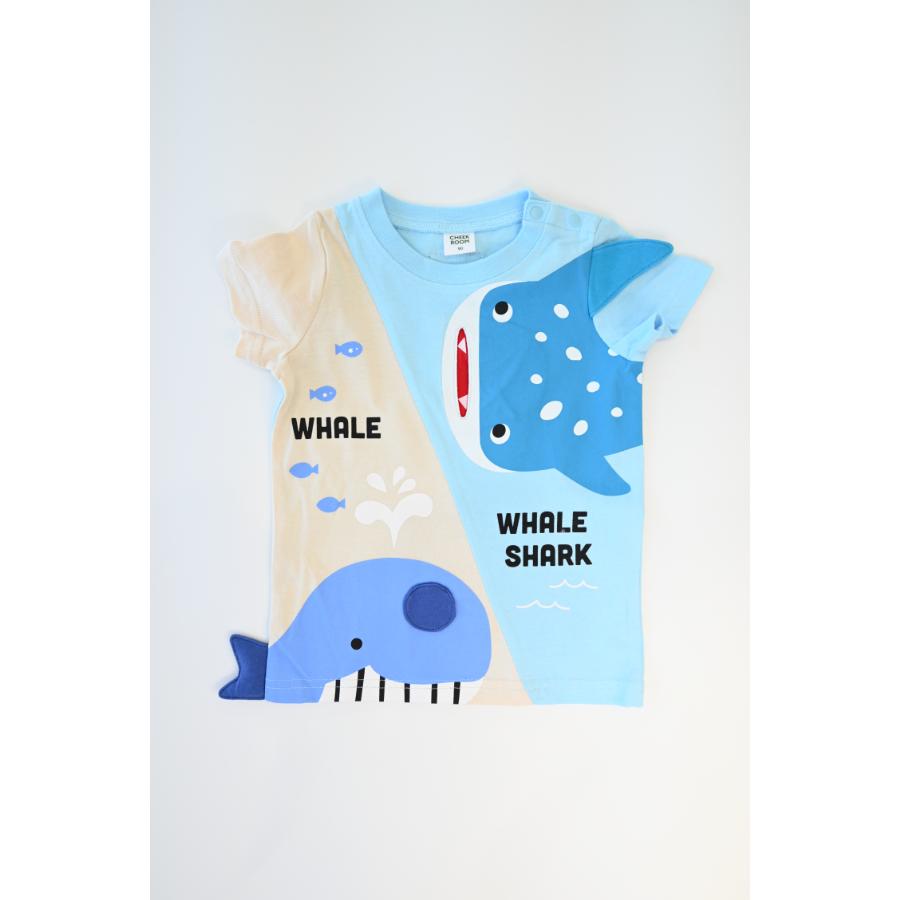 チークルーム cheek room くじらとさめ Tシャツ ( 80 90 100 110 120 130 ) 子ども服 男の子 女の子 キッズ | CHEEK ROOM | 02
