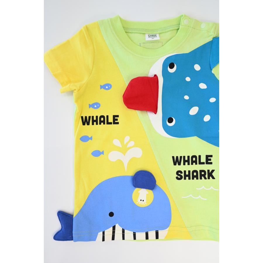 チークルーム cheek room くじらとさめ Tシャツ ( 80 90 100 110 120 130 ) 子ども服 男の子 女の子 キッズ | CHEEK ROOM | 07