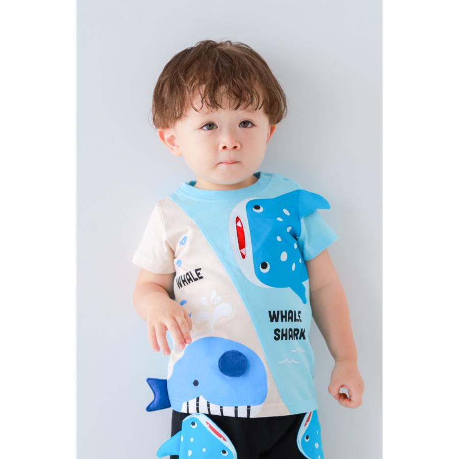 チークルーム cheek room くじらとさめ Tシャツ ( 80 90 100 110 120 130 ) 子ども服 男の子 女の子 キッズ | CHEEK ROOM | 08