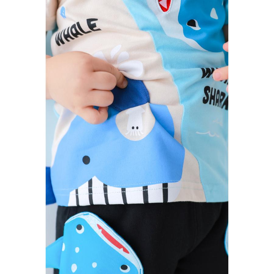 チークルーム cheek room くじらとさめ Tシャツ ( 80 90 100 110 120 130 ) 子ども服 男の子 女の子 キッズ | CHEEK ROOM | 09