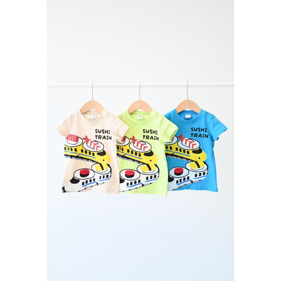チークルーム cheek room 新幹線お寿司 Tシャツ ( 80 90 100 110 120 130 ) 子ども服 男の子 女の子 キッズ | CHEEK ROOM | 01