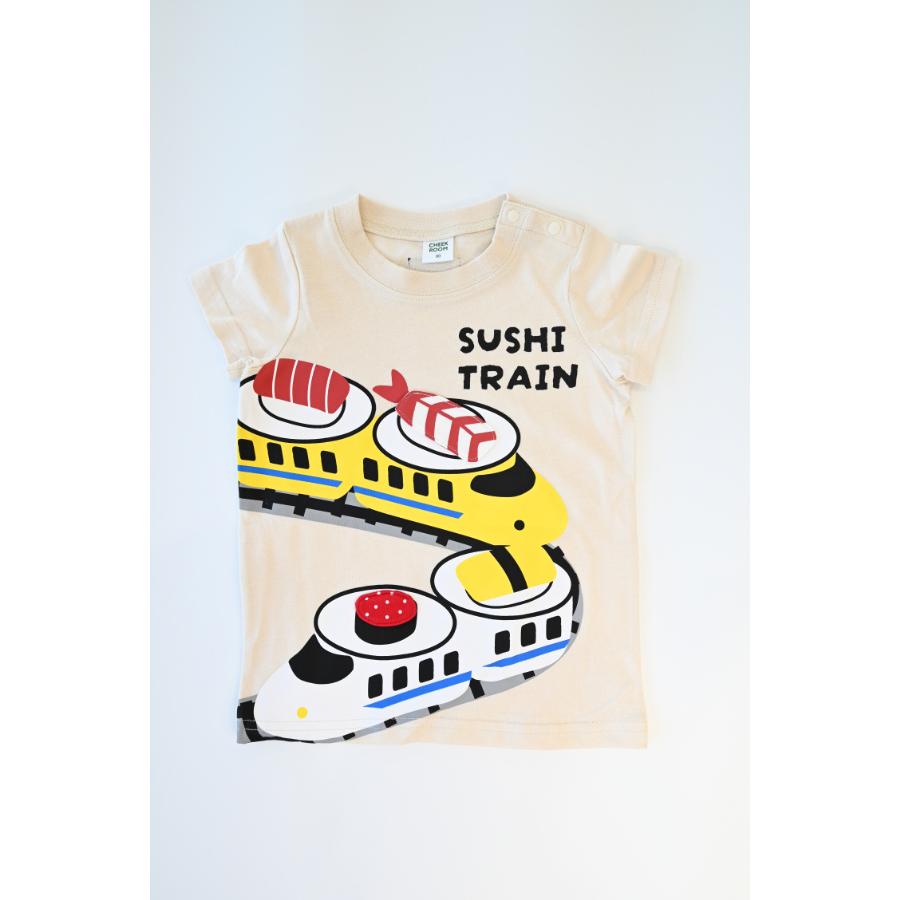 チークルーム cheek room 新幹線お寿司 Tシャツ ( 80 90 100 110 120 130 ) 子ども服 男の子 女の子 キッズ | CHEEK ROOM | 02