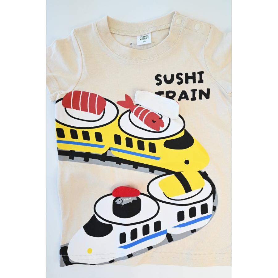 チークルーム cheek room 新幹線お寿司 Tシャツ ( 80 90 100 110 120 130 ) 子ども服 男の子 女の子 キッズ | CHEEK ROOM | 03