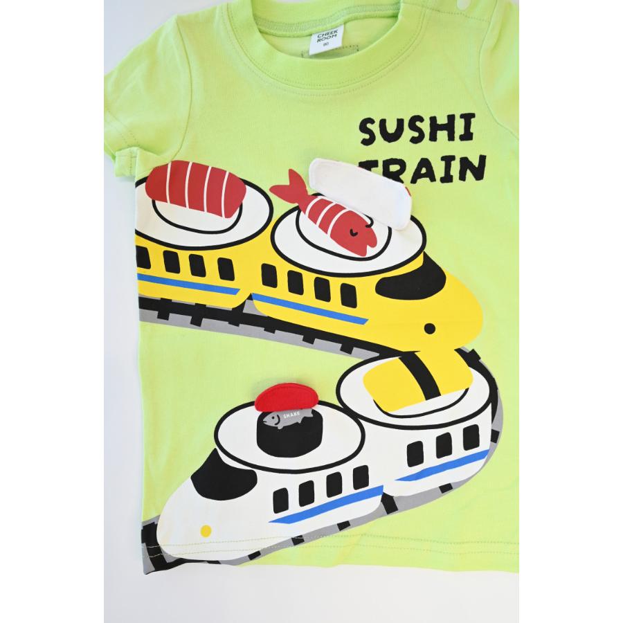 チークルーム cheek room 新幹線お寿司 Tシャツ ( 80 90 100 110 120 130 ) 子ども服 男の子 女の子 キッズ | CHEEK ROOM | 05